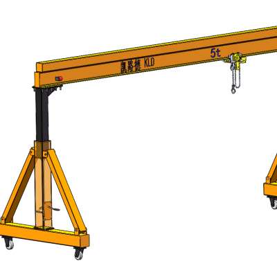 Directly factory on sale adjustable height steel gantry crane by turbine portable