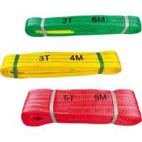 EB 1 2 3 5 8 12 ton Safety polyester Nylon Flat Webbing color code lifting belt Sling