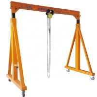 Chinese supplier factory one girder chain lift gantry crane single beam electric hoist gantry crane